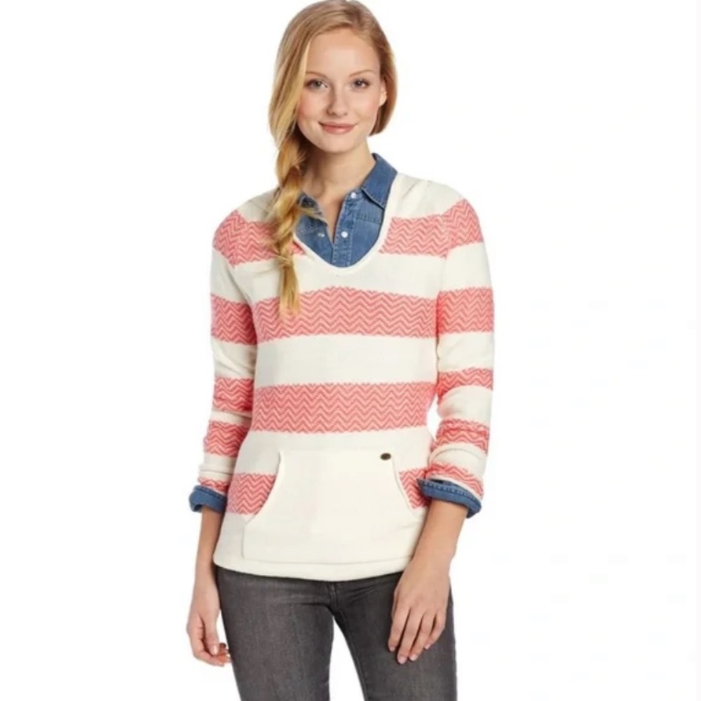 Roxy hooded striped cotton hoodie M